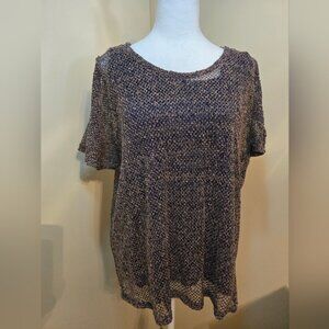 Rockmans Blue & gold short sleeve Blouse